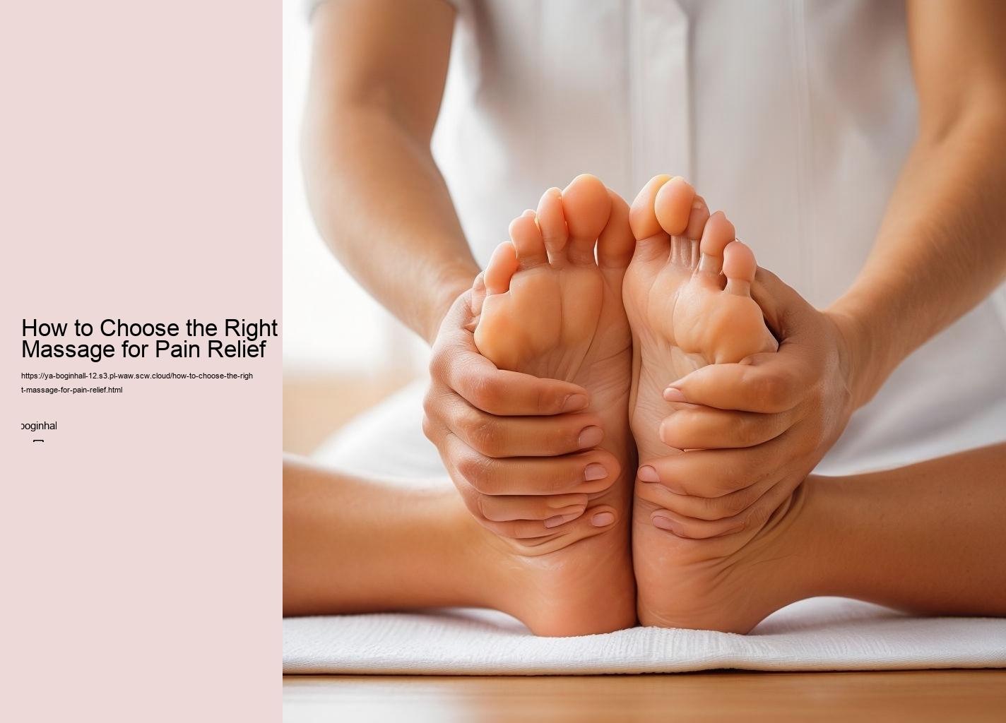 How to Choose the Right Massage for Pain Relief