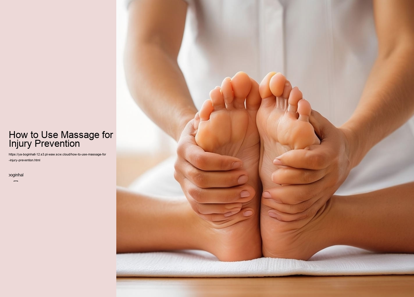 How to Use Massage for Injury Prevention