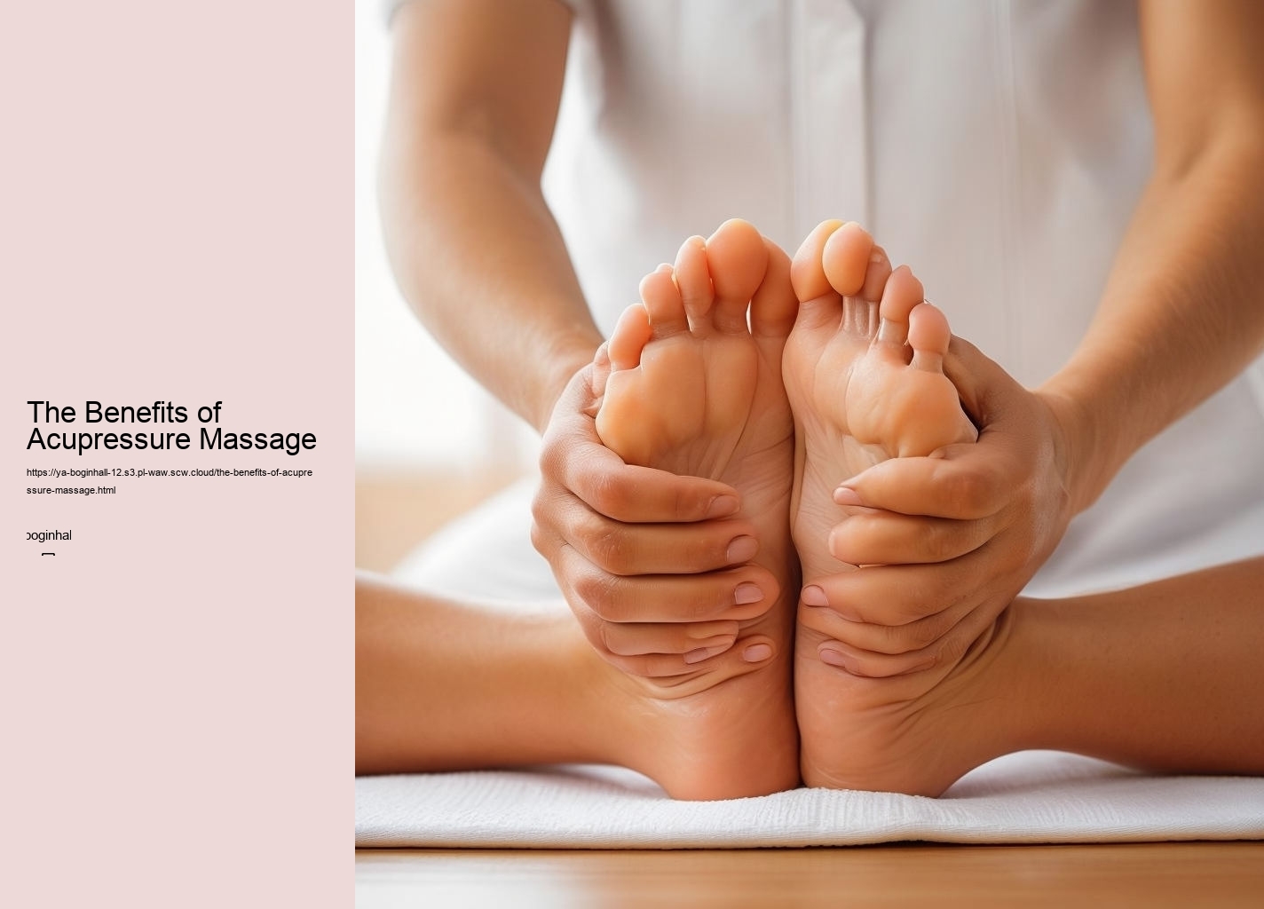 The Benefits of Acupressure Massage